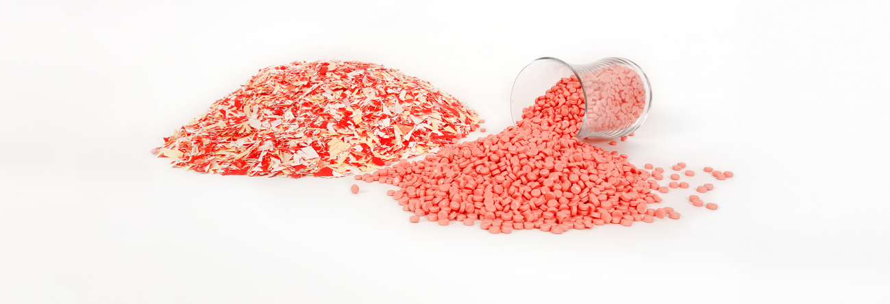 recycled pellets from blow molded products