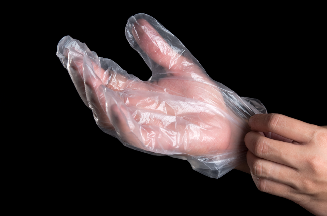 HDPE tek kullanımlık plastik eldiven
