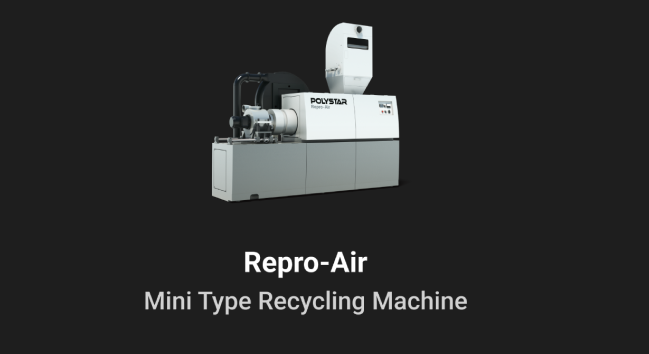 Air cooled plastic recycling machine for in-house clean film waste