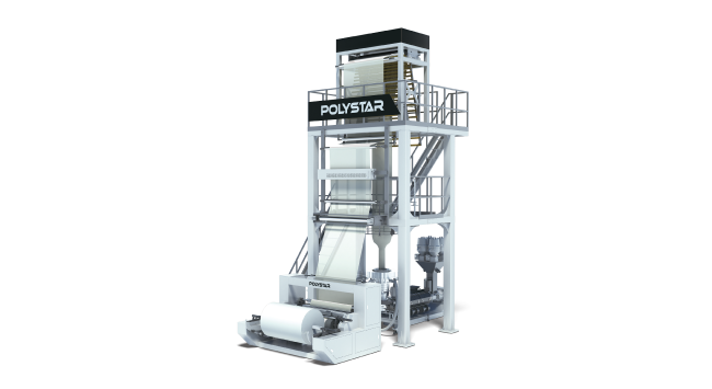 Shrink film blown film machine