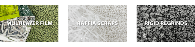 raffia scrap, regrind recycling