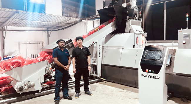 Shredder plastic pelletizer installed in Sri Lanka