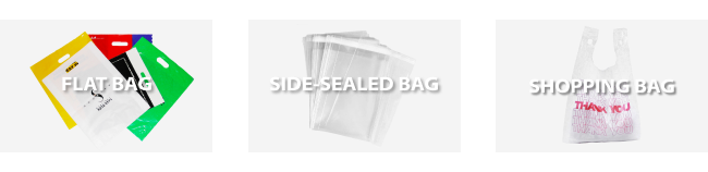 mini type blown film machine applications: T-shirt bags, flat bags, garbage bags