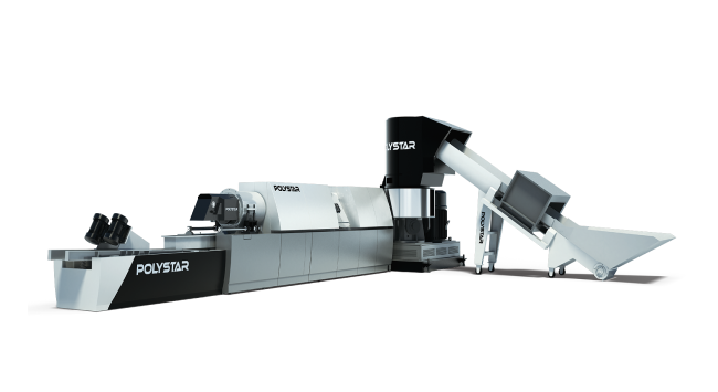 POLYSTAR at plastic machinery exhibitions with Repro-Flex plastic recycling machine