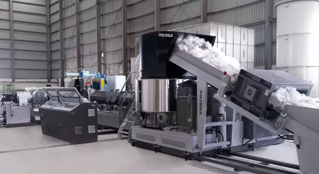 Cutter compactor plastic recycling machine