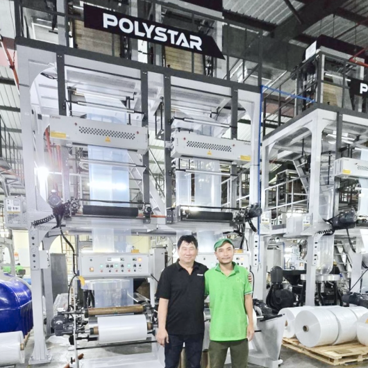 POLYSTAR blown film extruder line installation in Vietnam