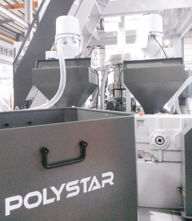 ABA co-extrusion machines integrate two extruders