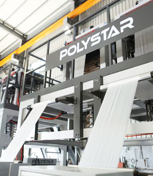 twin head blown film machines produce smaller plastic film