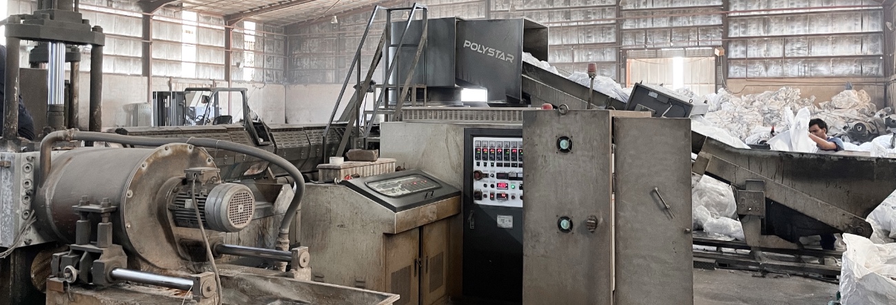 Repro-Flex Plus two stage plastic pelletizer in Saudi Arabia