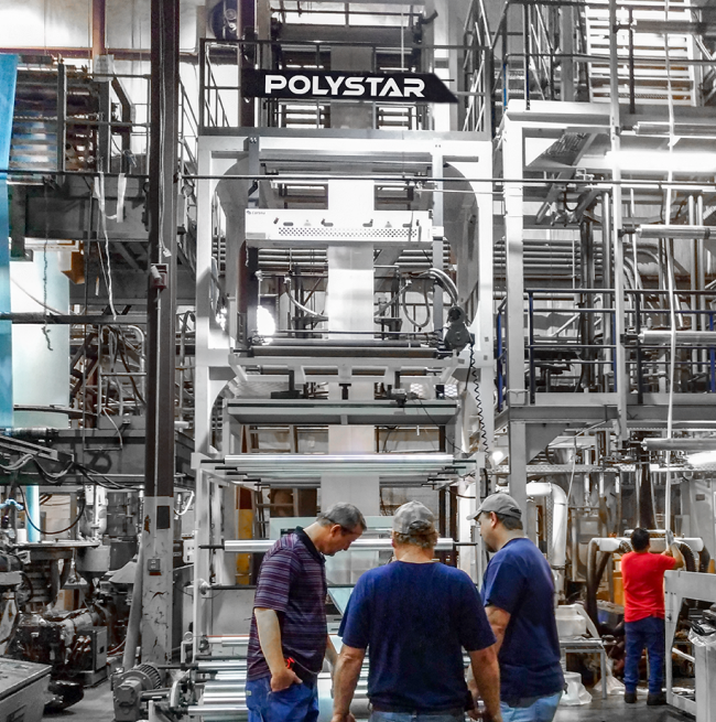 美國大型包裝薄膜生產商引進POLYSTAR回收與吹袋設備