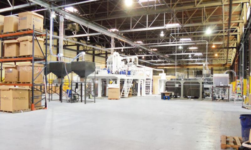 Stretch Film Recycling Machine Mounted in the US